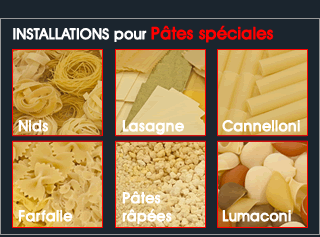 Equipements pour pâtes spéciales